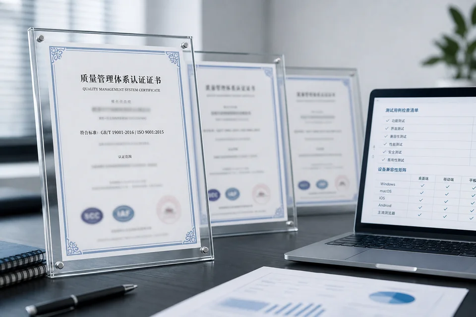 隐去敏感信息的ISO9001质量管理体系认证证书