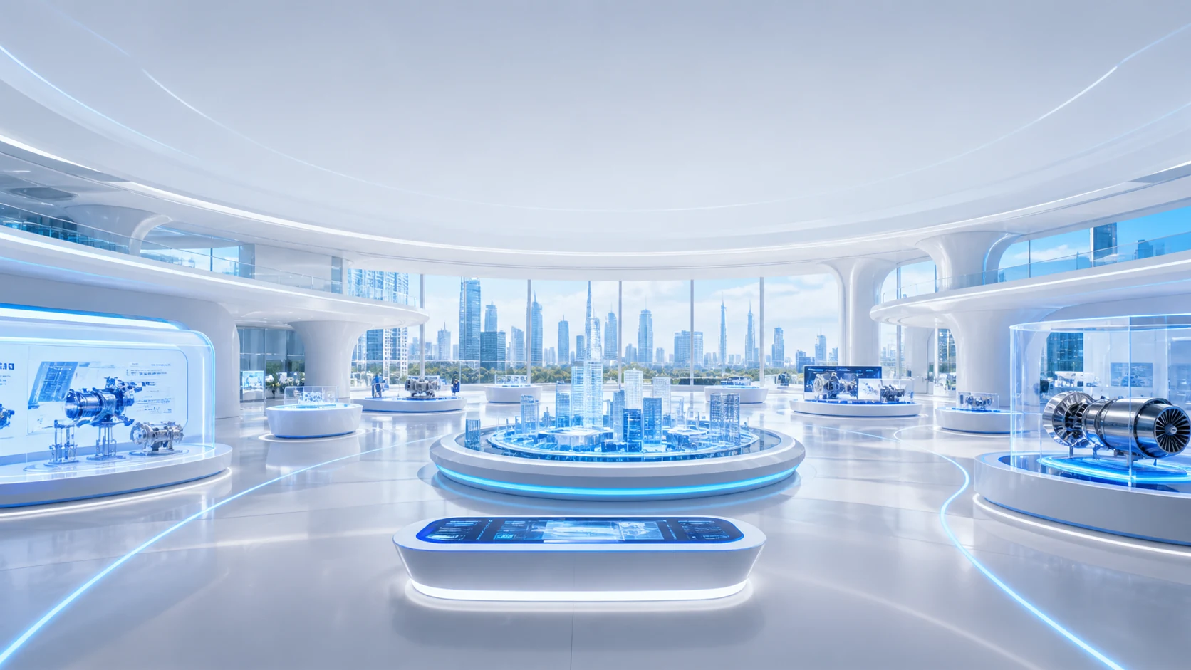 实时3D虚拟展厅空间场景