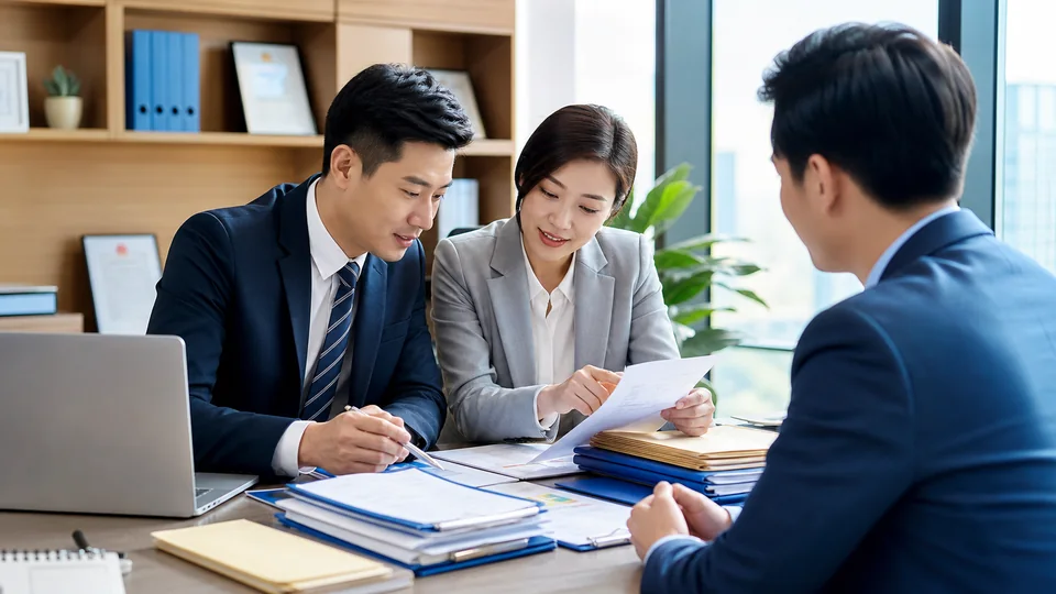 财税顾问与企业客户核对材料